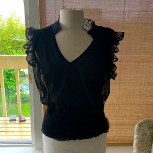Black lace blouse